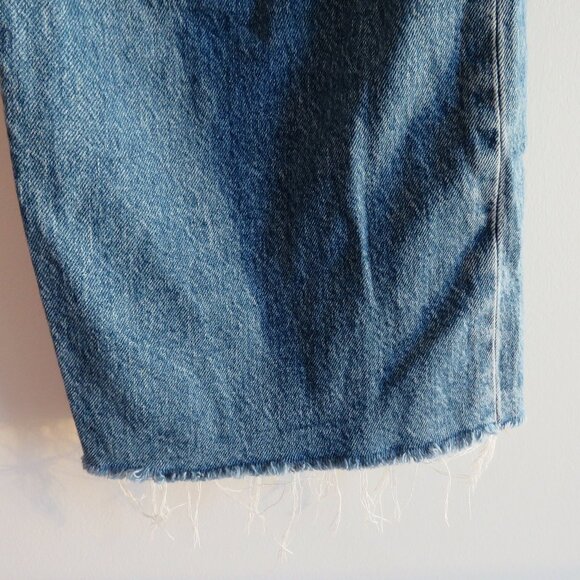 LEVI'S Ribcage Pleated Cropped Wide Leg Jeans in Now and Then Wash - Size US 24 - Picture 9 of 15